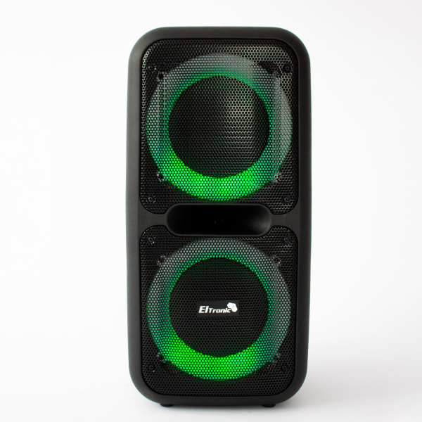 Портативная беспроводная bluetooth колонка  Eltronic DANCE BOX 200 арт. 20-07 с двумя беспроводными микрофонами и пультом дистанционного управления